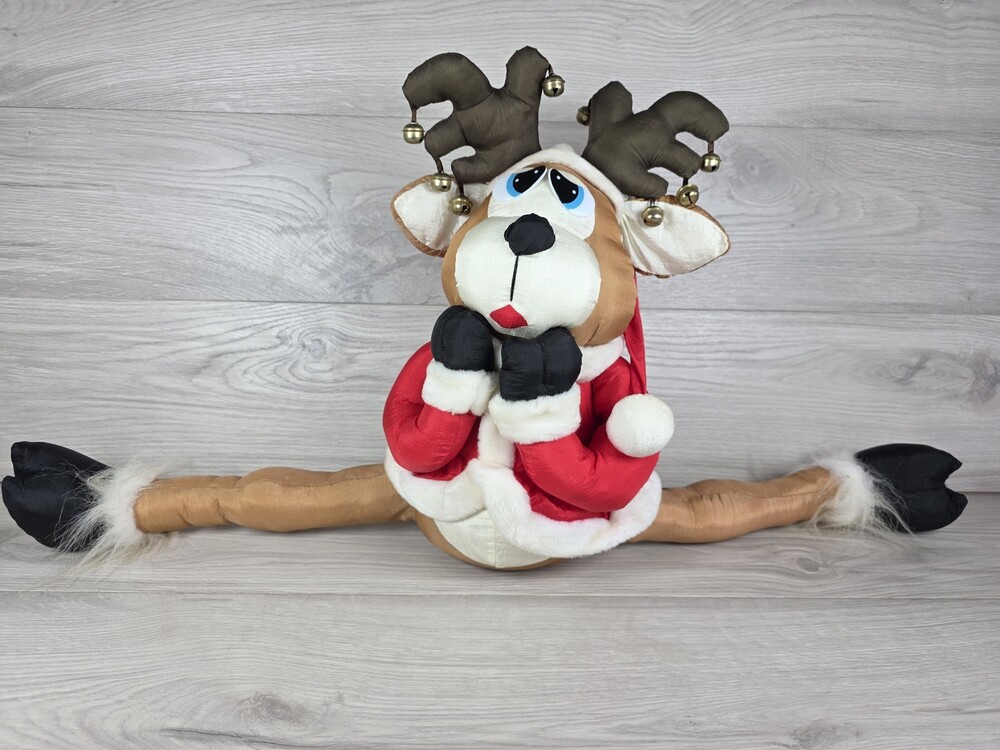 House of Lloyd Shivers the Reindeer Christmas Doll Plush w Jingle Bells SU28